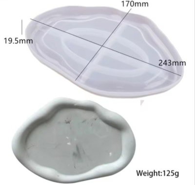 Molde Silicona Plato Bandeja Nube Grande YESO CEMENTO VELA 3742