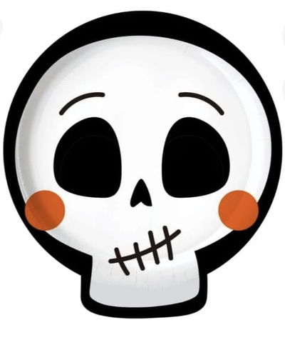 Halloween Plato Polipapel Calavera 