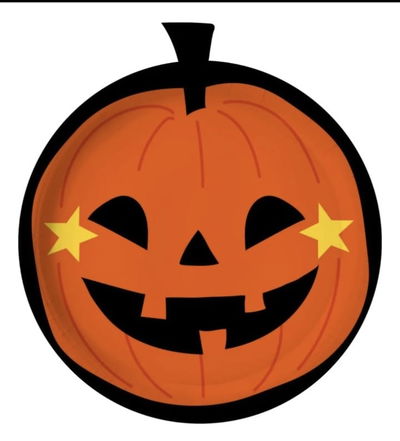 Halloween Plato Polipapel Calabaza 