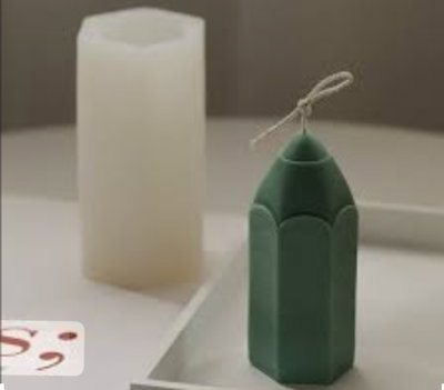 Molde de Silicona LAPIZ 3D 25C8  VELA YESO RESINA CEMENTO