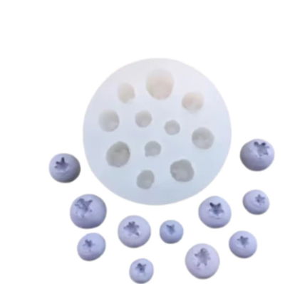 Molde Silicona Arándanos x 11  P30 YESO VELA REPSOSTERIA DECORACION