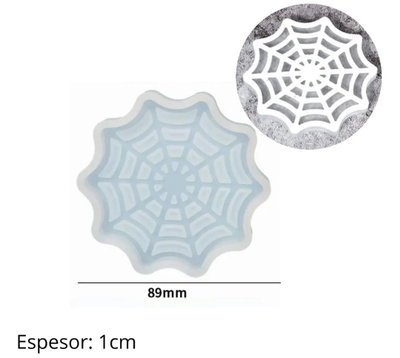 Molde Silicona apoya Vaso tela Araña YESO RESINA CEMENTO2717