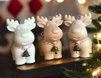 Molde de Silicona Reno Arce Navidad VELAYESO CEMENTO RESINA 