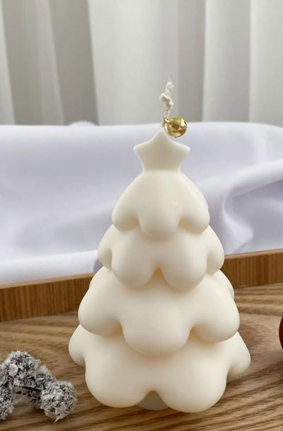 Molde de Silicona Pino Arbol de Navidad VELA YESO RESINA CEMENTO  4133