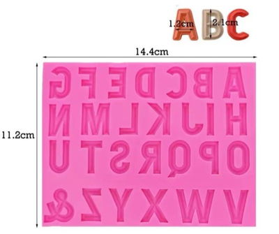 Molde de Silicona Letras ACBdario Mayúsculas REPOSTERIA DECORACION BM1803