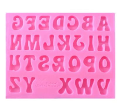 Molde de Silicona Letras gorditas REPOSTERIA DECORACION z10