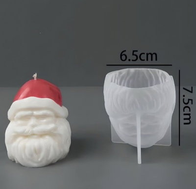 NAVIDAD Molde de silicona Papa Noel YESO CEMENTO RESINA VELA 4055