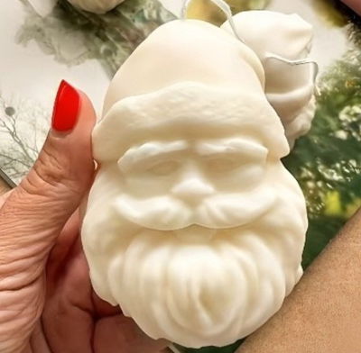 Molde de silicona Papa Noel NAVIDAD YESO CEMENTO RESINA  VELA 4055
