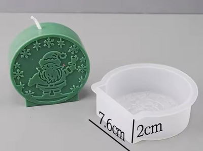 Molde de Silicona Circulo Con Duende YESO VELA CEMENTO  4101
