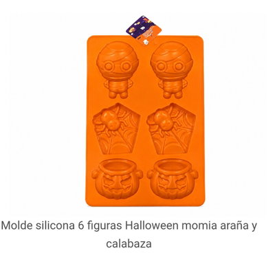 HALLOWEEN Molde de Silicona MOMIA CALABAZA ARAÑA YESO PASTELERÍA VELA