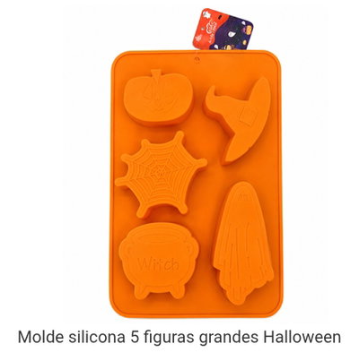 HALLOWEEN Molde de Silicona CALDERO FANTASMA SOMBRERO TELA ARAÑA