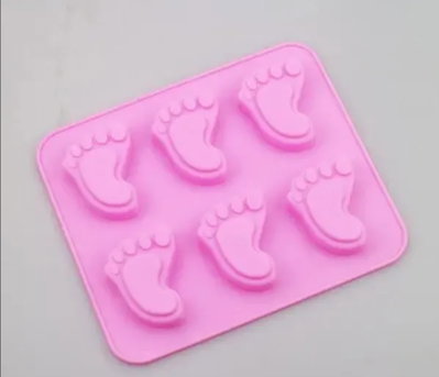Molde de Silicona PIECITOS BABY SHOWER. REPOSTERÍA YESO VELA RESINA