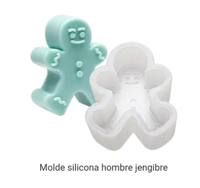 NAVIDAD Molde de Silicona MINI JENGIBRE
