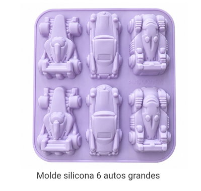 Molde Silicona AUTO DE CARRRERAS x6