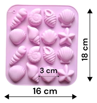 Molde de Silicona CARACOLES X16 REPOSTERÍA DECORACIÓN YESO VELA RESINA