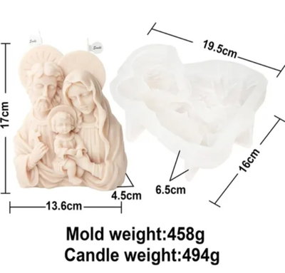 Molde Silicona SAGRADA FAMILIA YESO RESINA VELA