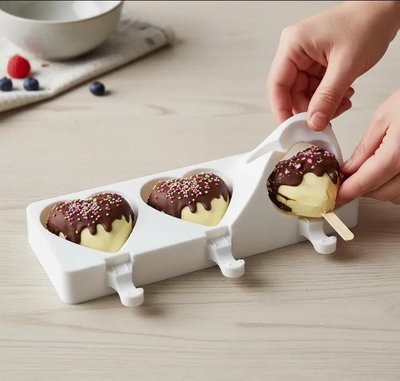 Molde de Paleta de HELADOS CORAZONx3 REPOSTERIA DECORACION