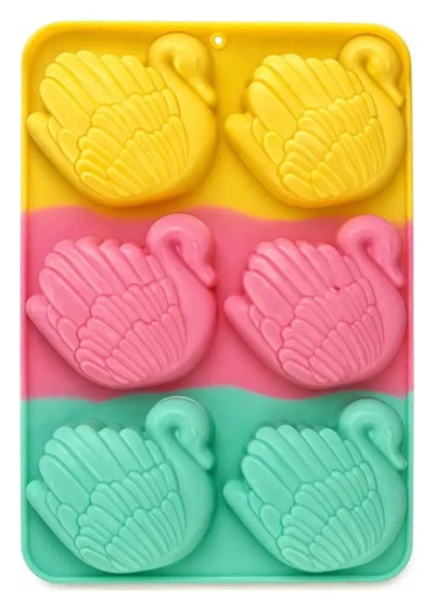 Molde de Silicona CISNE X6 REPOSTERIA DECORACION YESO