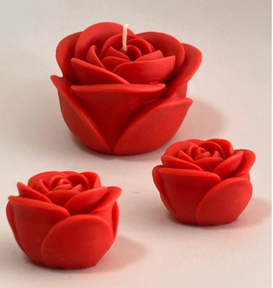 Molde de Silicona ROSA ROMANTICA YESO VELA REPOSTERIA