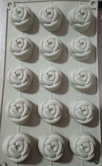 Molde de Silicona ROSAS X15 DECORACION YESO REPOSTERIA