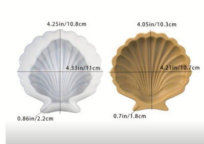 Molde de Silicona PLATO OSTRA YESO VELA RESINA CEMENTO