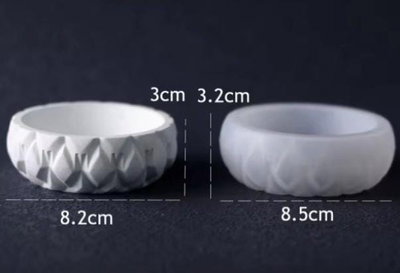 Molde de Silicona MACETA LABRADA MINI 8,2X3 CM YESO VELA CEMENTO