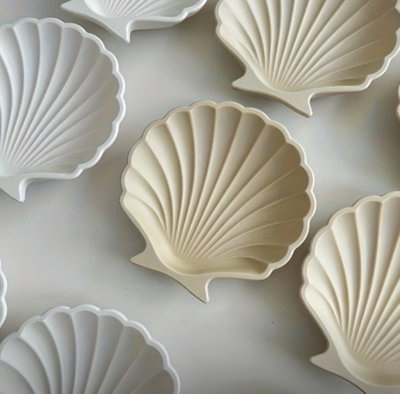 Molde de Silicona PLATO OSTRA YESO VELA RESINA CEMENTO