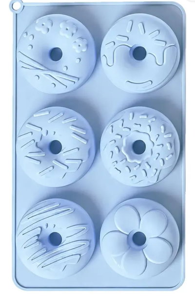 Molde de Silicona DONAS X6 REPOSTERÍA YESO DECORACIÓN