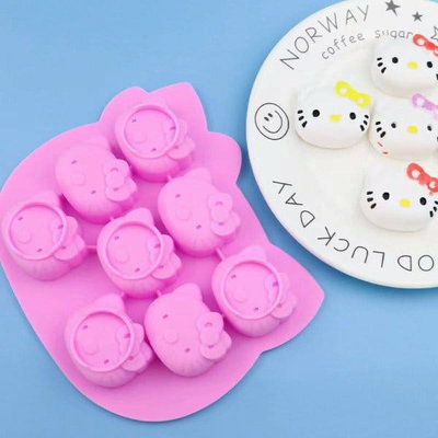 Molde Silicona KITTY REPOSTERÍA DECORACIÓN YESO VELA