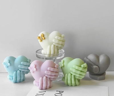 Molde de Silicona MANOS CORAZON 3D 25F8