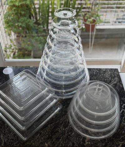 Torre para Macarons de de 10 pisos, 4 pisos redonda y cuadrada