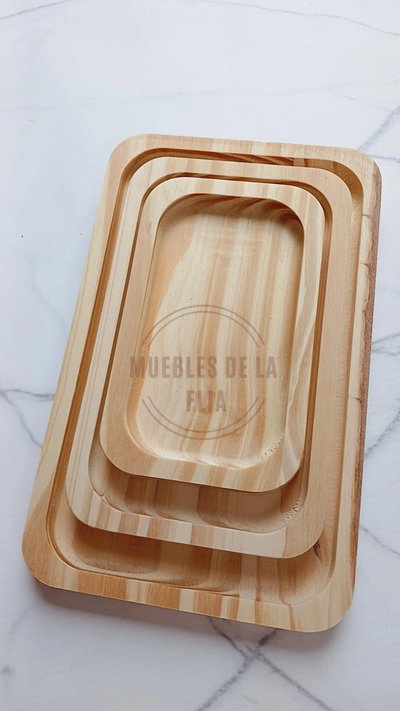 pino Bandeja Rectangular