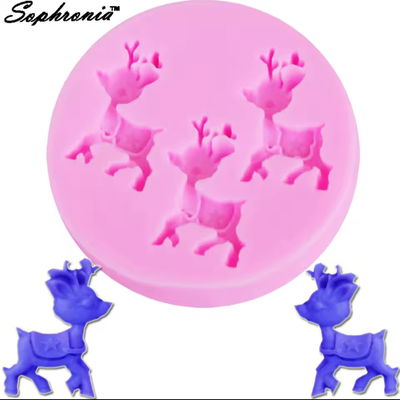 Molde mini ciervos x3