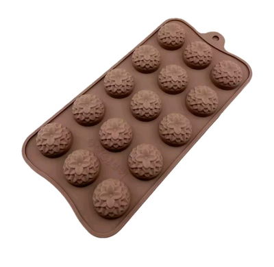 Molde bombones flores x15