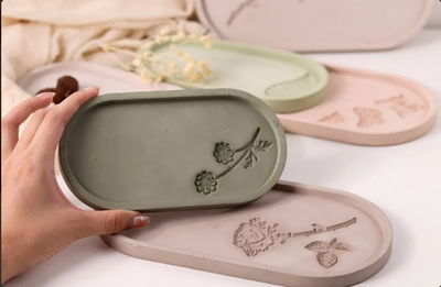 Bandeja ovalada chica Flores 