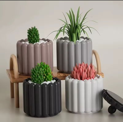 Molde contener con tapa a rayas grande