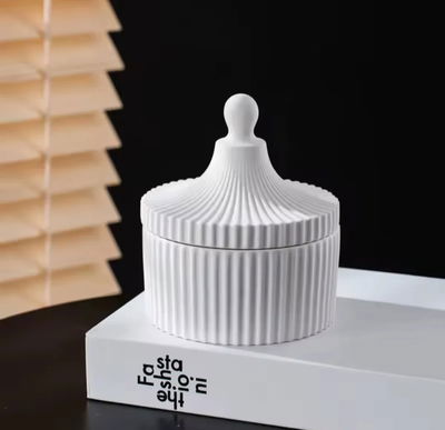 Molde contenedor con tapa rayas