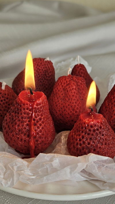 Molde frutilas grandes x4