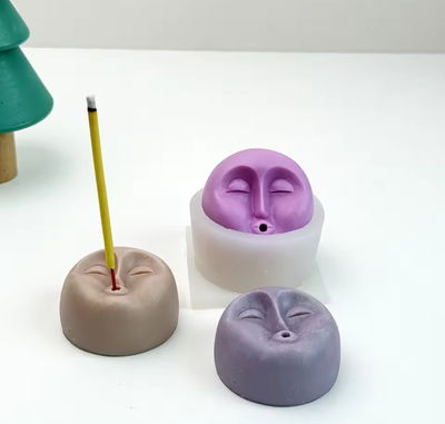 Molde cara porta sahumerio