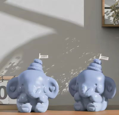 Molde elefante corazones 