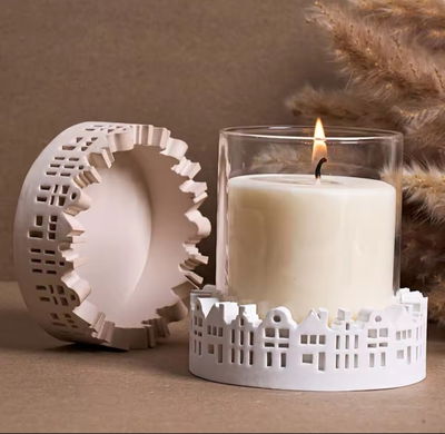 Molde portavela/maceta casitas