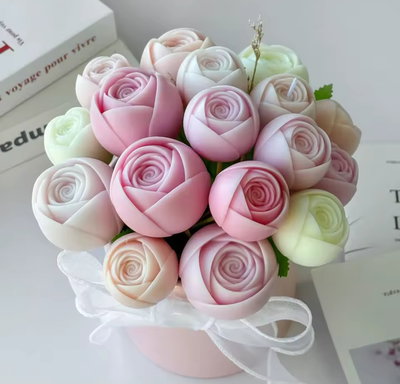 Molde pimpollo rosa chico