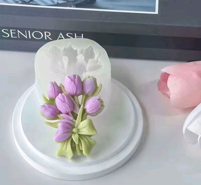 Molde ramo tulipanes
