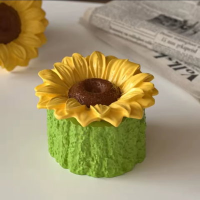 Molde girasol porta vela