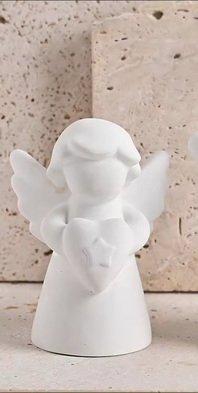 Molde angelita nena corazon 