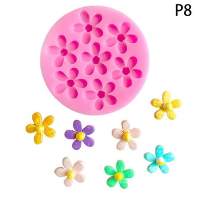 Moldes flores x7
