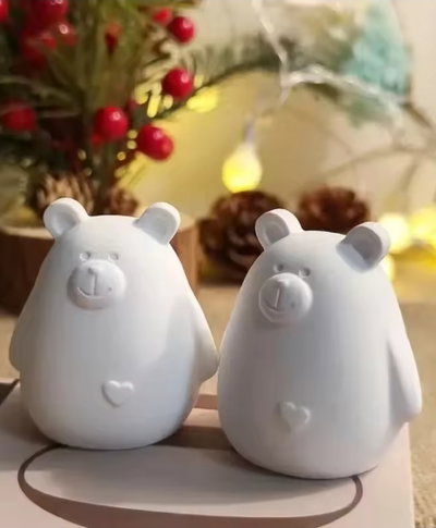 Molde oso corazoncito
