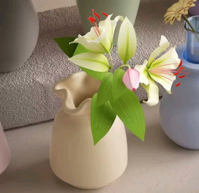 Molde florero ondas