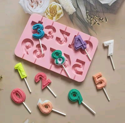 Molde numeros flores