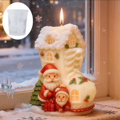 Molde papa noel bota